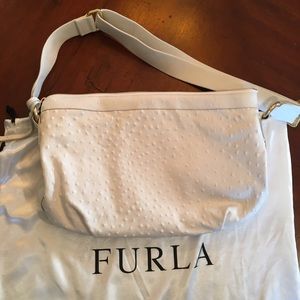Furla ostrich skin bag